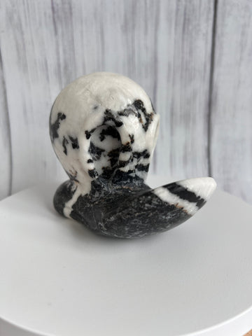 Zwart witte zebra jaspis Donald Duck groot