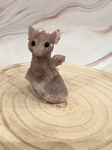 Rode Vuurkwarts Draak met vleugels en lijfje