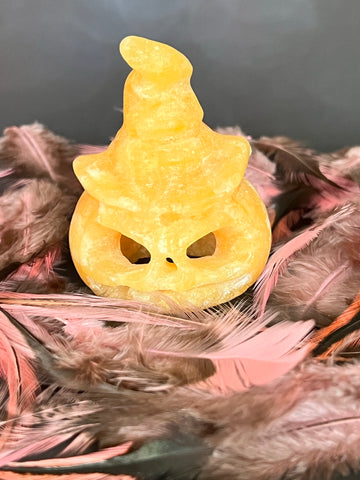 oranje calciet pompoen halloween carving ๐