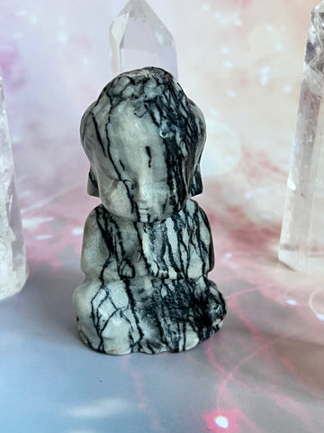 Zwart net steen Buddha