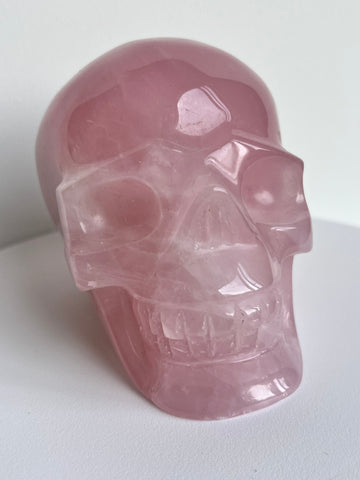 Rozenkwarts skull mooi diep roze! 9-10cm